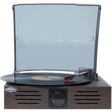 aklow akyoleticaret MTX-106BN Nostaljik Retro Pikap Plak Çalar (Bluetooth Aux Hoparlörlü 3 Devir) Iğne Dahil