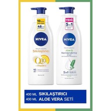 aklow akyoleticaret Q10 Sıkılaştırıcı Vücut Losyonu 400 ml & Aloe Vera Vücut Losyonu 400 ml