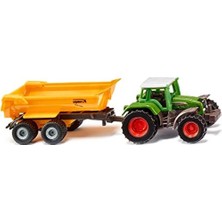 Şanal 1605, Krampe Damperli Kamyonlu Fendt Traktör, Oyuncak Traktör, Metal/plastik, Yeşil/sarı, Çıkarılabilir Kabin, Devrilme Teknesi, Düz Koşu Kauçuk Tekerlekli Treyler, Treyler Kaplin