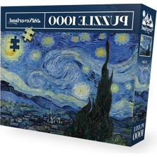 Şanal Yıldızlı Gece Temalı 1000 Parça Puzzle, Eğlenceli Zihin Geliştirici