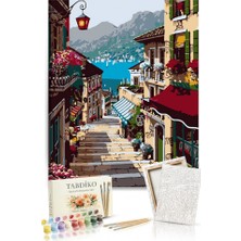 Tabdiko Sayılarla Boyama Seti 40 x 50 cm Tuval Şasesine Gerili Nostalji Sokak