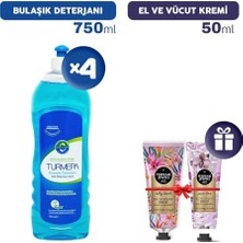aklow akyoleticaret Bulaşık Deterjanı 750 ml x 4, El Kremleri Hediye
