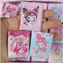 aklow akyoleticaret Kawaii Mini Sticker Defteri Seti, Kuromi Melodi Temalı, 3 Adet, 300+ Çıkartma