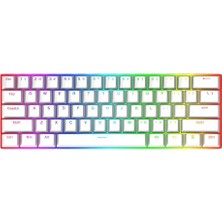 aklow akyoleticaret K630W-RGB Dragonborn %60 Kablolu Mekanik Klavye, Blue Switch, Tr Q, Beyaz