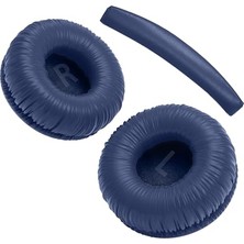 aklow akyoleticaret Jbl Için Tune 250 450BT 460BT 500 500BT 510BT 520BT 560BT 600BT 600BTNC 660NC Modelleri ile Uyumlu Yumuşak ve Rahat Kulaklık Pedi ve Kafa Yastığı (Mavi, Kulaklık Pedi + Kafa Yastığı)