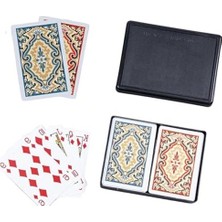Şanal Angora Kem Kutulu Plastik Iskambil Oyun Kartı Çift Deste - Plastic Playing Cards Double Deck (Siyah)