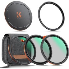 aklow akyoleticaret 82 mm Polarize Filtre Kiti Nd2-32 Siyah-Mist 1/4 Manyetik, Yüzük, Çanta ve Lens Kapağı Dahildir, Hd Gerçek Renk, Nano Kaplama, Su Geçirmez, Yağ ve Çizilmeye Dayanıklı, FU704
