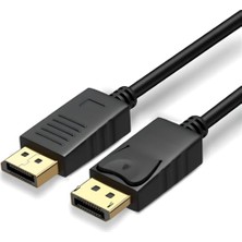 aklow akyoleticaret 3 Metre Display Port 1.2 Kablo, 4K Ultra Hd, Dp To Dp Kilitli Monitör Bağlantı Kablosu, Pc ve Laptop Uyumlu, Dayanıklı Tasarım Cb-11