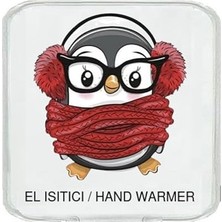 aklow akyoleticaret Atkılı Penguen Cep Sobası, El Isıtıcı, Sıcak Su Torbası Pvc 10X9,5 cm