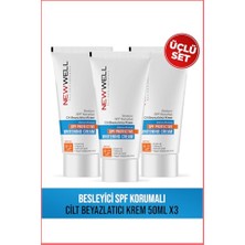 aklow akyoleticaret 3 Adet Besleyici Spf Korumalı Cilt Beyazlatıcı Krem 50 Ml, T1000024