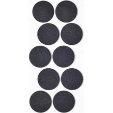 aklow akyoleticaret Siyah Keçe Yuvarlak Yapışkanlı Sandalye, 4 Cm, 12 Adet, Koltuk Altı Parke Koruma Keçesi, Masa