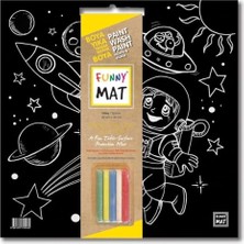 aklow akyoleticaret Funny Mat Black Uzay, Tebeşirli