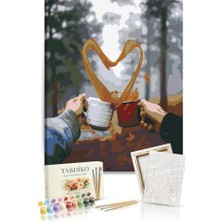 Tabdiko Sayılarla Boyama Seti 40 x 50 cm Tuval Şasesine Gerili Sen ve Ben