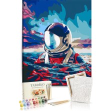 Tabdiko Sayılarla Boyama Seti 40 x 50 cm Tuval Şasesine Gerili Astronot