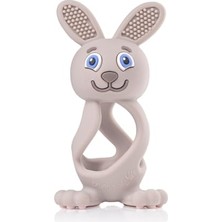 aklow akyoleticaret Bobbie Tavşan 3D Diş Kaşıyıcı, Cappuccino Renk, Bpa Içermez