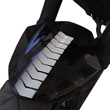 aklow akyoleticaret Ok Tasarımlı Süt Beyaz Çamurluk ve Kask Stickerı