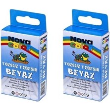 aklow akyoleticaret Tozsuz Beyaz Tebeşir, 10'lu, 2 Kutu
