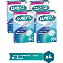 aklow akyoleticaret Beyazlatıcı Diş Protezi Temizleyici Tablet, 30'lu Paket, 4 Adet