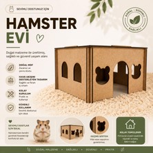 aklow akyoleticaret Ham Mdf Geçme Sistemli Ahşap Hamster Evi