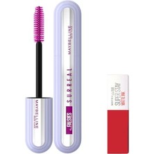 aklow akyoleticaret Falsies Surreal Maskara & Mini Super Stay Matte Ink Likit Mat Ruj 20 Pioneer Makyaj Seti