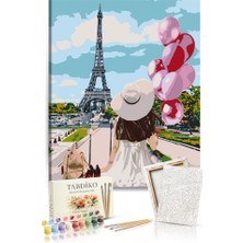 Tabdiko Sayılarla Boyama Seti 40 x 50 cm Tuval Şasesine Gerili Paristeki Balon