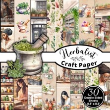 aklow akyoleticaret Herbalist Craft Paper: Decorative Scrapbook And Craft Paper. 8.5 x 8.5 Inches, 30 Double-Sided Sheets., 15 Styles