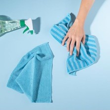 Şanal Çift Taraflı Mikrofiber Banyo Bezi Seti, 2'li, Hızlı Kuruyan ve Yüksek Emiş Gücü
