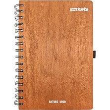 aklow akyoleticaret 14X21 Spiralli Wood Kapak Defter