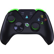 aklow akyoleticaret Titreşim Geri Bildirimli Çift Mod Kablosuz Gamepad, Bluetooth ve 2.4 Ghz, Siyah