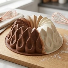 aklow akyoleticaret Kafes Tasarımlı Silikon Kek Kalıbı; Yüksek Isıya Dayanıklı, Yapışmaz ve Esnek Pasta Kalıbı (22X8 Cm, 1 Adet)