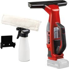 aklow akyoleticaret Akülü Teleskopik Cam Temizleyici Brıllıanto 3437100 | Pxc | 18 V | Iz Bırakmayan Temizlik | 28 cm Emiş Nozulu | Mikrofiber Bezli Sprey Şişesi | Akü Hariç