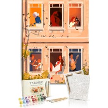 Tabdiko Sayılarla Boyama Seti 40 x 50 cm Tuval Şasesine Gerili Cam Kenarı