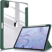aklow akyoleticaret iPad Pro 11 3. 4. Nesil ile Uyumlu Grafiti Şeffaf Kalem Bölmeli Kılıf A2435 A2759 A2761-62 A2377-01 A2459-60 Koyu Yeşil