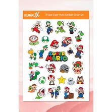 aklow akyoleticaret Süper Mario Etiket - Ajanda, Defter, Laptop, Telefon, Scrapbook Sticker