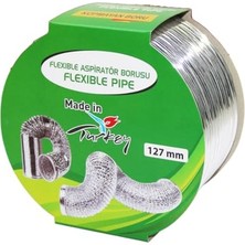 aklow akyoleticaret Aspiratör ve Davlumbaz Için Telli Esnek Flexible Baca Borusu, 150 cm