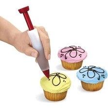 aklow akyoleticaret Kalem, Tinky Winky Pasta Dekor Kalemi 16 cm Pasta Süsleme Muffin Cupcake Dekor Yazı Çikolata Latte