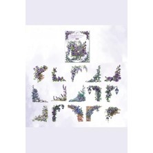 aklow akyoleticaret Kolbi Craft 30 Adet Şeffaf Mor Gül Kenar Sticker Bullet Journal Scrapbook Laptop Ajanda Planlayıcı