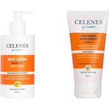 aklow akyoleticaret Sea Buckthorn Vücut Losyonu + Yaşlanma Karşıtı El Bakım Kremi 2'li Set