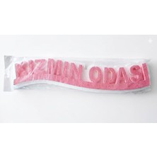 aklow akyoleticaret Pembe Simli Strafor Kapı ve Duvar Süsü, Kızımın Odası Temalı, 50 cm