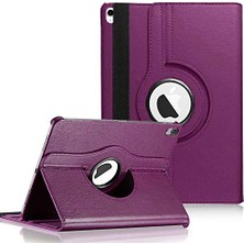 aklow akyoleticaret Apple iPad Air 11 2024 ile Uyumlu Kılıf (A2902-A2903), 360 Rotating Stand, Deri, Mor