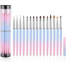 aklow akyoleticaret 15'li Nail Art ve Jel Fırça Seti