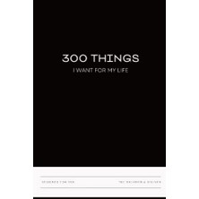 aklow akyoleticaret 300 Things I Want For My Life; Black Cover, 4x6 Paperback, 40 Pages, Manifestation Journal