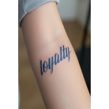 aklow akyoleticaret Loyalty Minimal Yarı Kalıcı Geçici Dövme 1 Ay Kalıcı Yapıştırma Dövme 5x5 cm