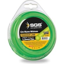 aklow akyoleticaret SGS4300 Tırpan Misinası, 1.2 Mm, 15MT, Yuvarlak, Yeşil