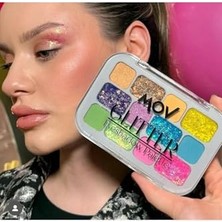 aklow akyoleticaret 12'li Glitter Göz Farı Paleti; No:04,13,5 G, Yüksek Pigmentli, Işıltılı Katmanlar, Uzun Süre Kalıcı, Parti/gece Makyajı Için
