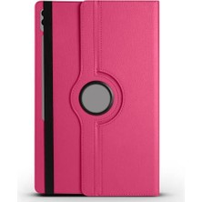 aklow akyoleticaret Galaxy Tab S10 Ultra Uyumlu Pembe Koyu Döner Standlı Tablet Kılıfı