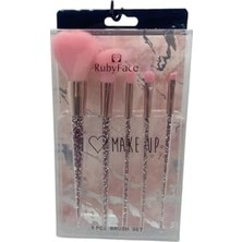 aklow akyoleticaret 5'li Makyaj Fırça Seti - Kristal Pudra