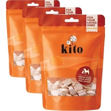 aklow akyoleticaret Freeze Dried Tavuk Göğüs Kedi ve Köpek Ödül Maması %100 Doğal, Glutensiz 30 G(Cat&dog Treat) (3 Paketi)
