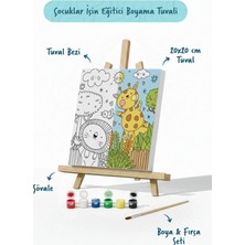 Tabdiko Sevimli Safari Hayvanları – Çocuk Boyama Tuvali Seti 20X20 cm