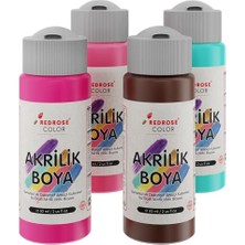 aklow akyoleticaret Tamamlayıcı Renkler Akrilik Boya Set, 4X60 Ml, 4'lü